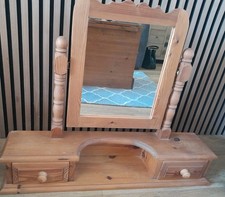 Antique Bevelled Edge Pine Mirror