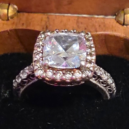 Tacori cushion halo engagement - halo,
