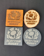 Scottish Rugby Coasters - Slate - Wooden - Personalised - Brand New - Gift