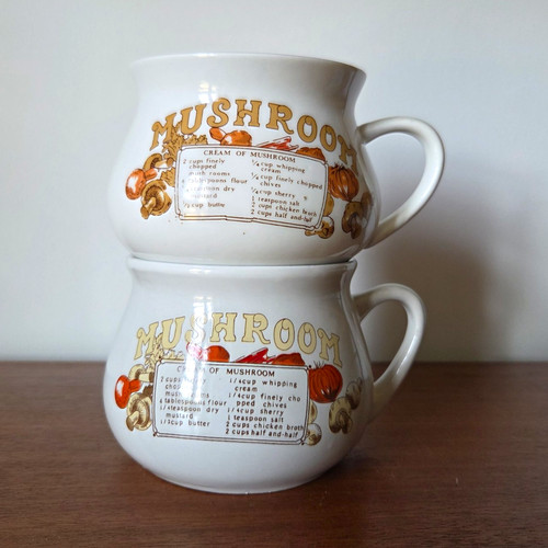 Vintage cream mushroom soup - cream,