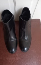 Ladies Leather Black Ankle