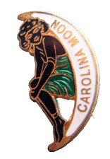 CAROLINA MOON song badge 1930s enamel brooch by W Miller