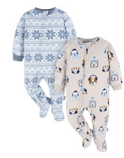 Baby Boy Dogs Snowflake Set of