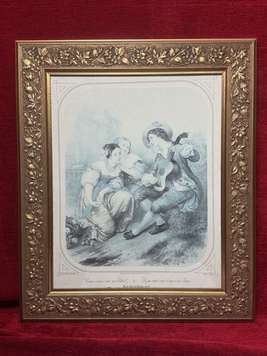 French romantic mezzotint - romantic,