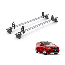 Vauxhall Combo Roof Rack For 2018+ L1 With Barn Doors 2x Bars + Loadstops Rhino