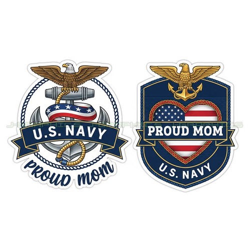 Navy proud mom - u.s., vinyl