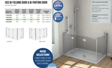 Contour Opulance GD3 Bi-Folding &Bi-Parting door glass shower screen half height