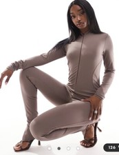 Simmi London Jumpsuit Sz 6 Bodycon Sexy Unitard Gym Workout Sporty Athletic New