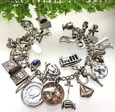 VTG STERLING CHARM BRACELET