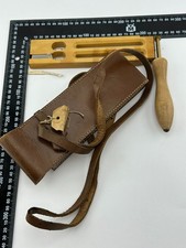 WWII Vintage sling psychrometer (also called a whirling hygrometer), with case.