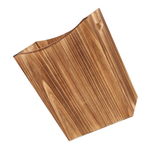 Rustic wooden trash can coffee - trash,
