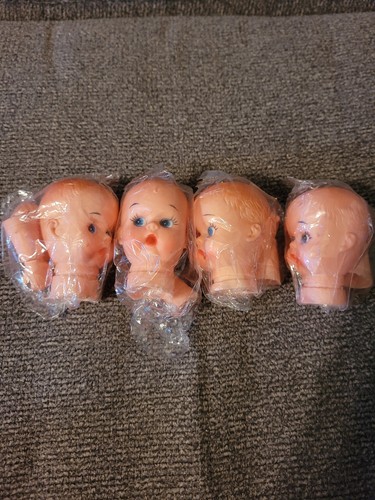 Vintage rubber doll face baby - vintage,