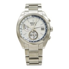 Seiko Astron Radio-Controlled Solar Watch with Silver Dial and Titanium Dial, Me