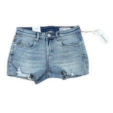 Blank NYC The Astro Cut-Off Short Light Wash Distressed Denim Size 24 NWT