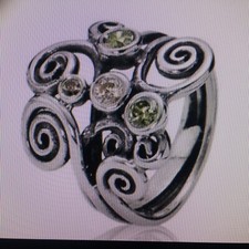 Pandora  Silver   Autumn Wind Ring With Box 190203CZP  Size 52  L discontinued 