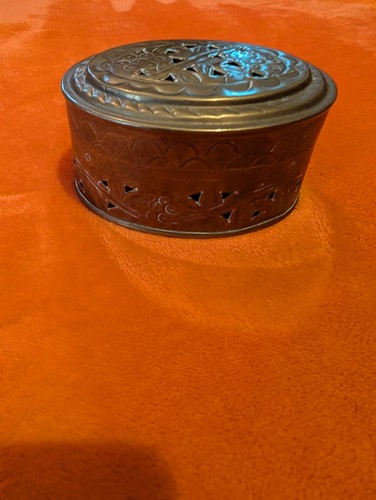 Vintage brass lidded - brass,