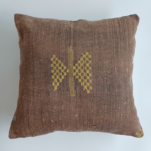 Moroccan cactus silk cushion - moroccan,