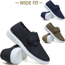 Mens wide fit canvas shoes - mens,