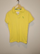 Mens Yellow Abercrombie & Fitch Polo Shirt Size S Great Condition