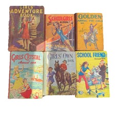 6 Vintage Children's Girls Annuals 1950s