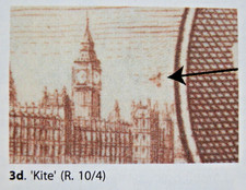 BARBADOS 1965 SG263 3d. VICTORY - 2 'KITE' VARIETY  -  MNH - CV £30