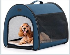 PETSFIT Collapsible Dog Crate, Dog Travel Crate - 26.5 Inch Lightweight, Roomy