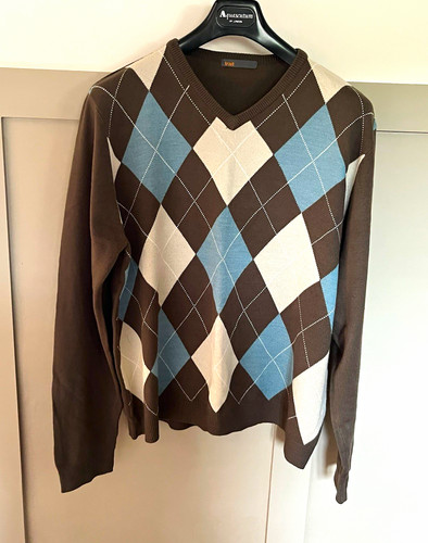 Trait men argyle neck - argyle, v-neck