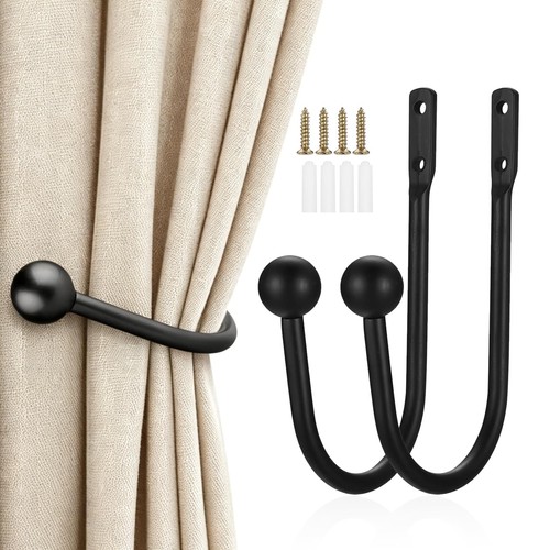 Metal curtain holdbacks - holdbacks, pcs