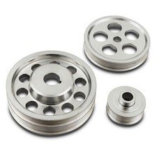 ALLOY 3PC UNDER DRIVE ENGINE PULLEY KIT FOR SUBARU IMPREZA GD NEWAGE WRX STI