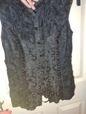 jawbreaker Jacquard brocade goth top Killstar punk rave banned hell bunny S blac