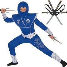 Kids Blue Ninja Costume + Toys