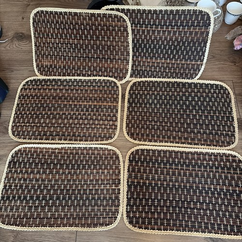Woven placemats set boho - set, 6