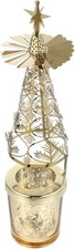 FRCOLOR Rotary Candle Holder Spinning Candleholder: Christmas Tree Rotating Can