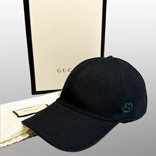 Gucci black cotton baseball - black,