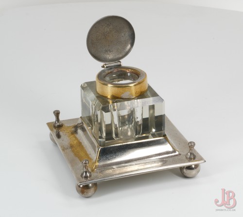 Vintage chrome and cut - , glass