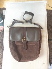 Hotter Leather and suede Handbag in chocolate brown 
