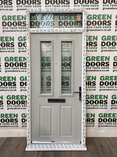 Composite front door grey - front,