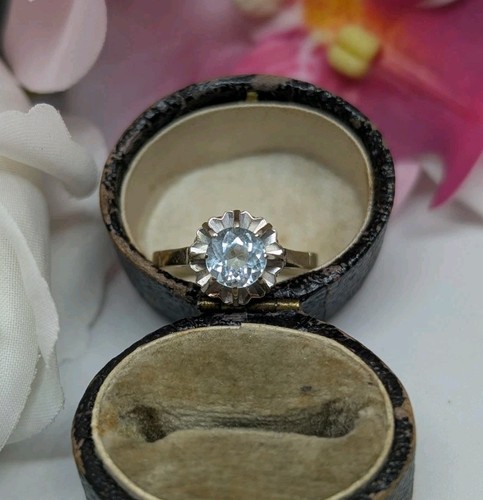 18ct antique french aquamarine - antique,