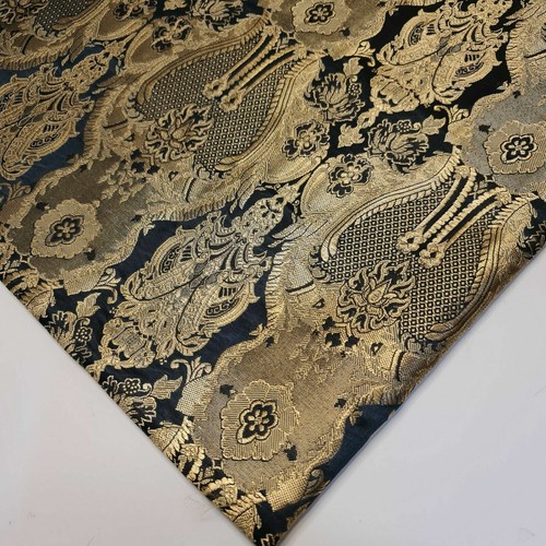 Damask floral gold brocade - floral,