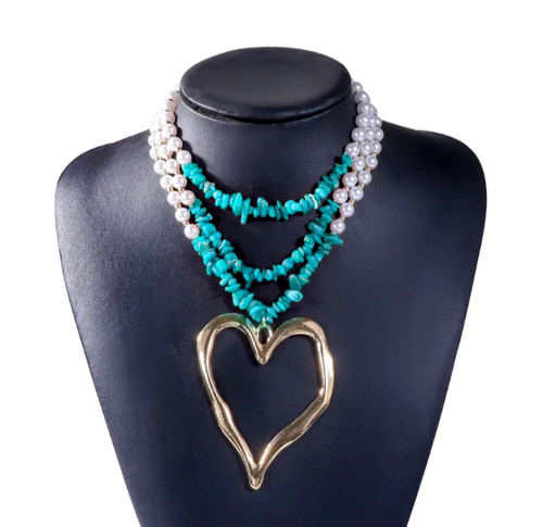 Zara gold metal heart - metal, &