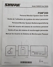Shure PSM200 Owners Manual PSM
