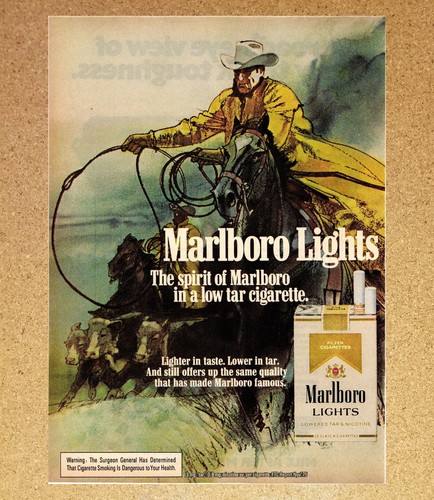 Marlboro lights cowboy horse - lights,