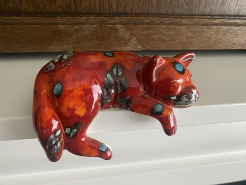 Anita harris pottery cat - pottery,