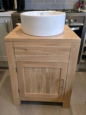 Solid Oak Bathroom Vanity Unit