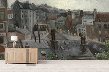 3D Van Gogh Roofs Backs Houses