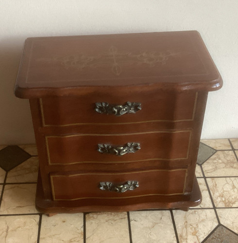 Vintage wooden drawer - drawer, velvet