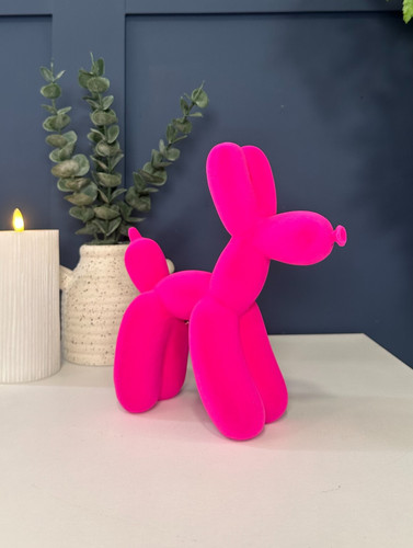 Pink velvet balloon - velvet,