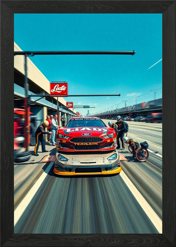 Nascar stock car - car, pit