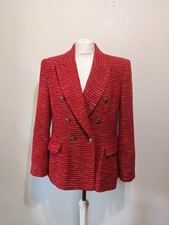 Zara Red Textured Blazer