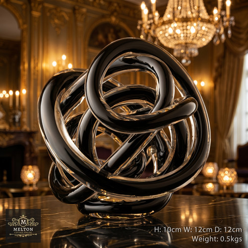 Murano style black - black, glass